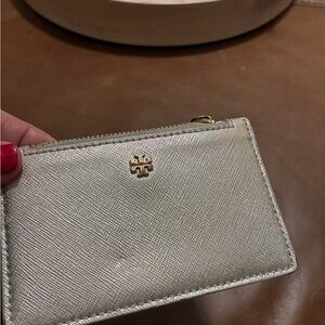Tory Burch Metallic Gold Keychain Wallet
